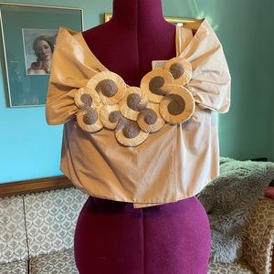 Silk Cardigan Cropped Top unique! Made by Hoss!